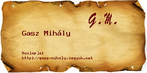 Gasz Mihály névjegykártya