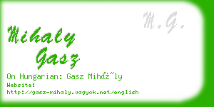 mihaly gasz business card
